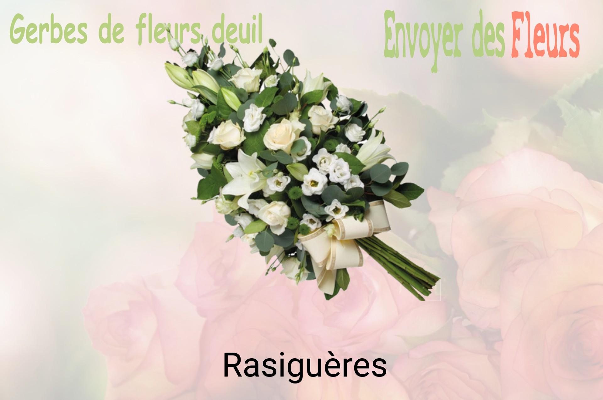 Gerbe de fleurs de deuil livrée à Rasiguères